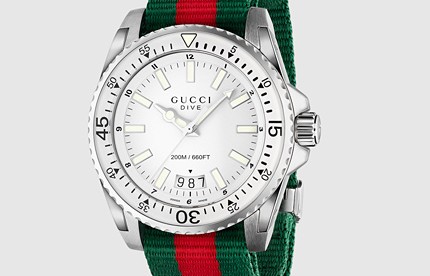 Gucci men's dive web watch