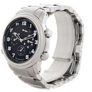 Blancpain Silver Stainless Steel GMT Alarm watch