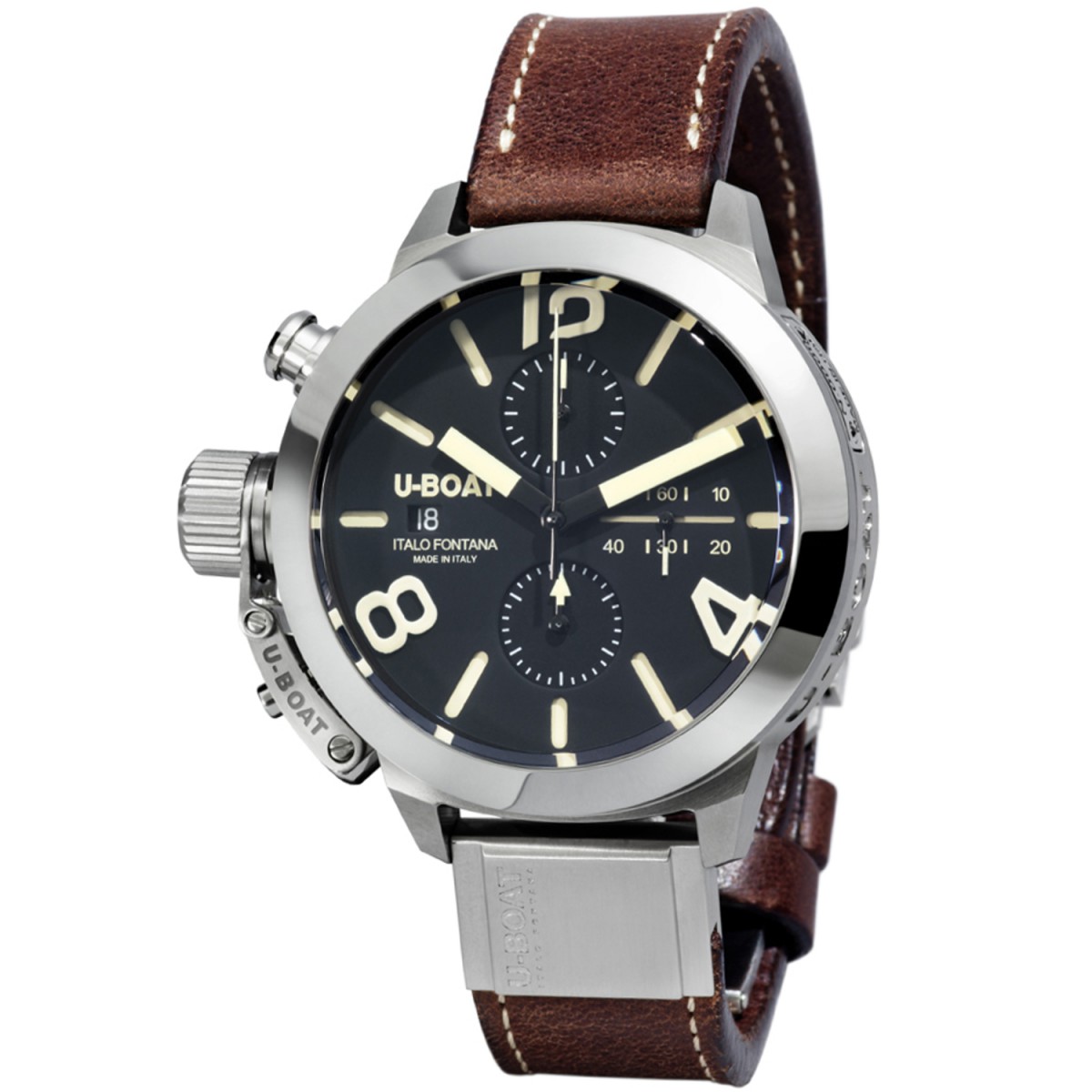 Side of U-Boat Classico black dial 45mm watch