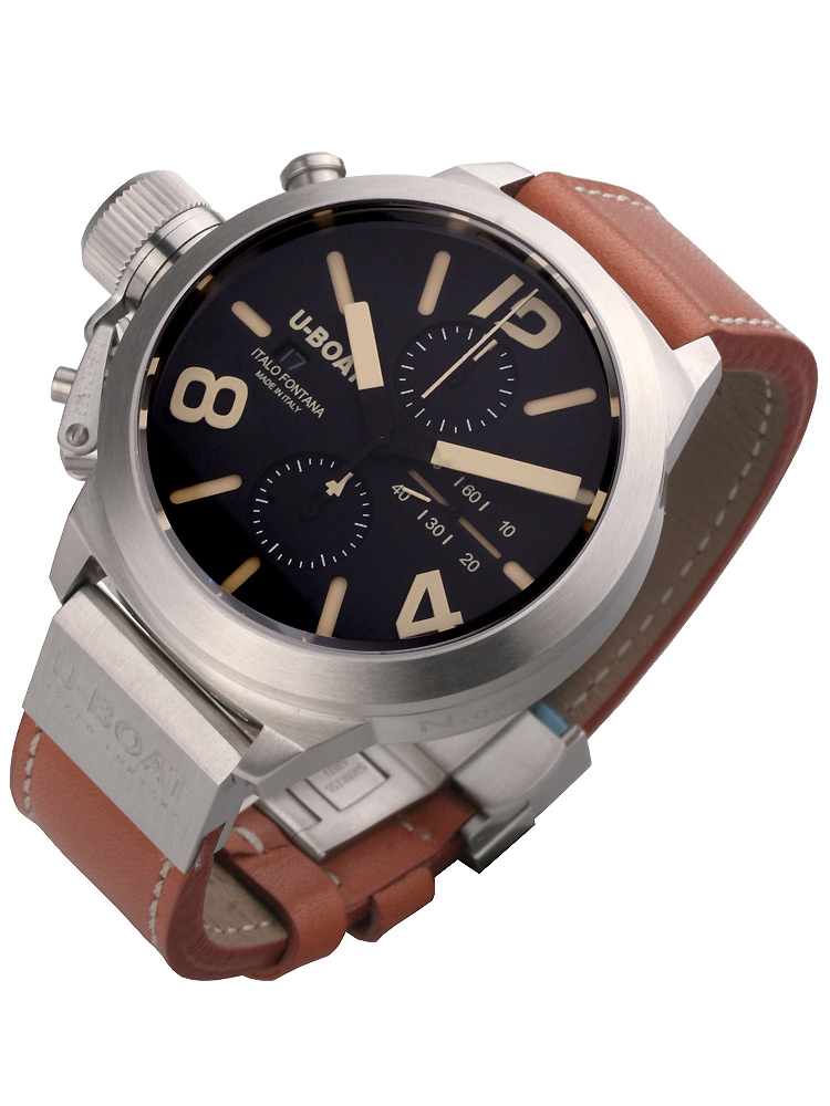 Side of U-Boat Classico black dial 45mm watch 02