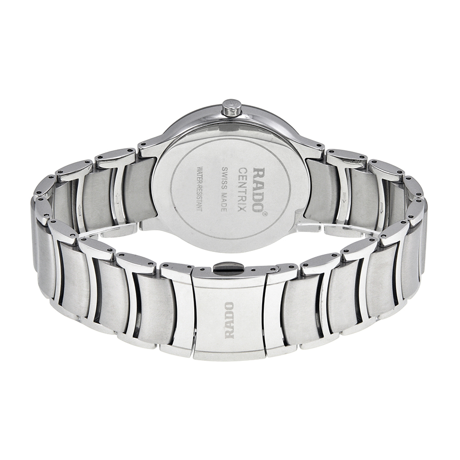 Rado Centrix Jubile Black Diamond Dial Stainless Steel Watch Caseback