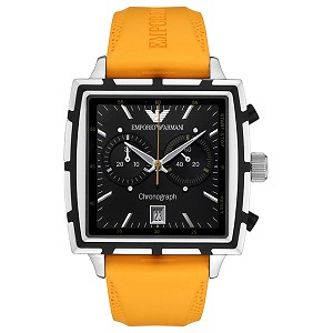 armani orange strap watch