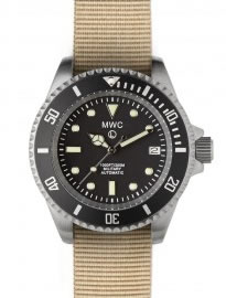 Mwc 21 Jewel 300m Auto Submariner Watch Khaki Nato Strap