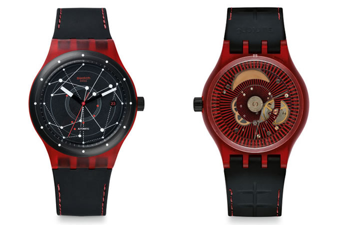 SWATCH UNISEX SISTEM RED AUTOMATIC WATCH