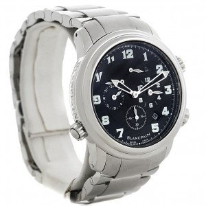 Blancpain Silver Stainless Steel GMT Alarm watch