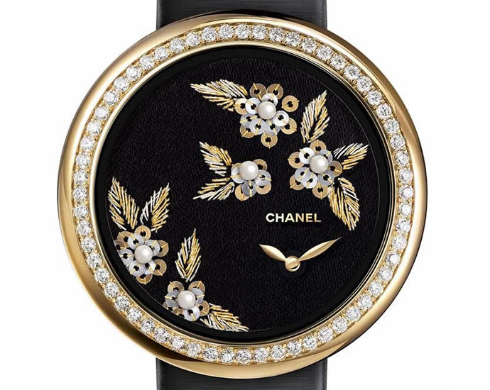 Chanel New Embroidered Mademoiselle Prive Camelia ladies watch