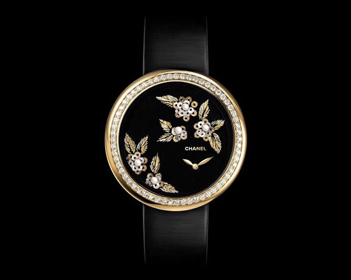 Chanel New Embroidered Mademoiselle Prive Camelia ladies watch 02