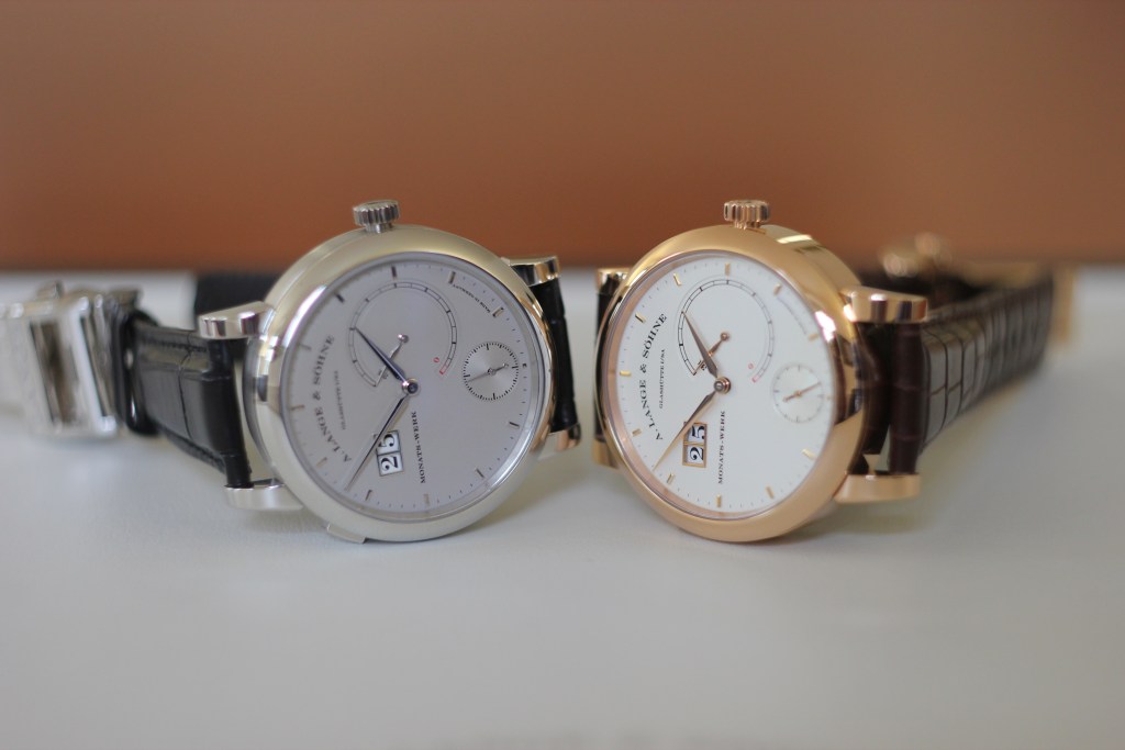 A Lange &Sohne Saxonia Lange 31 watch hands on