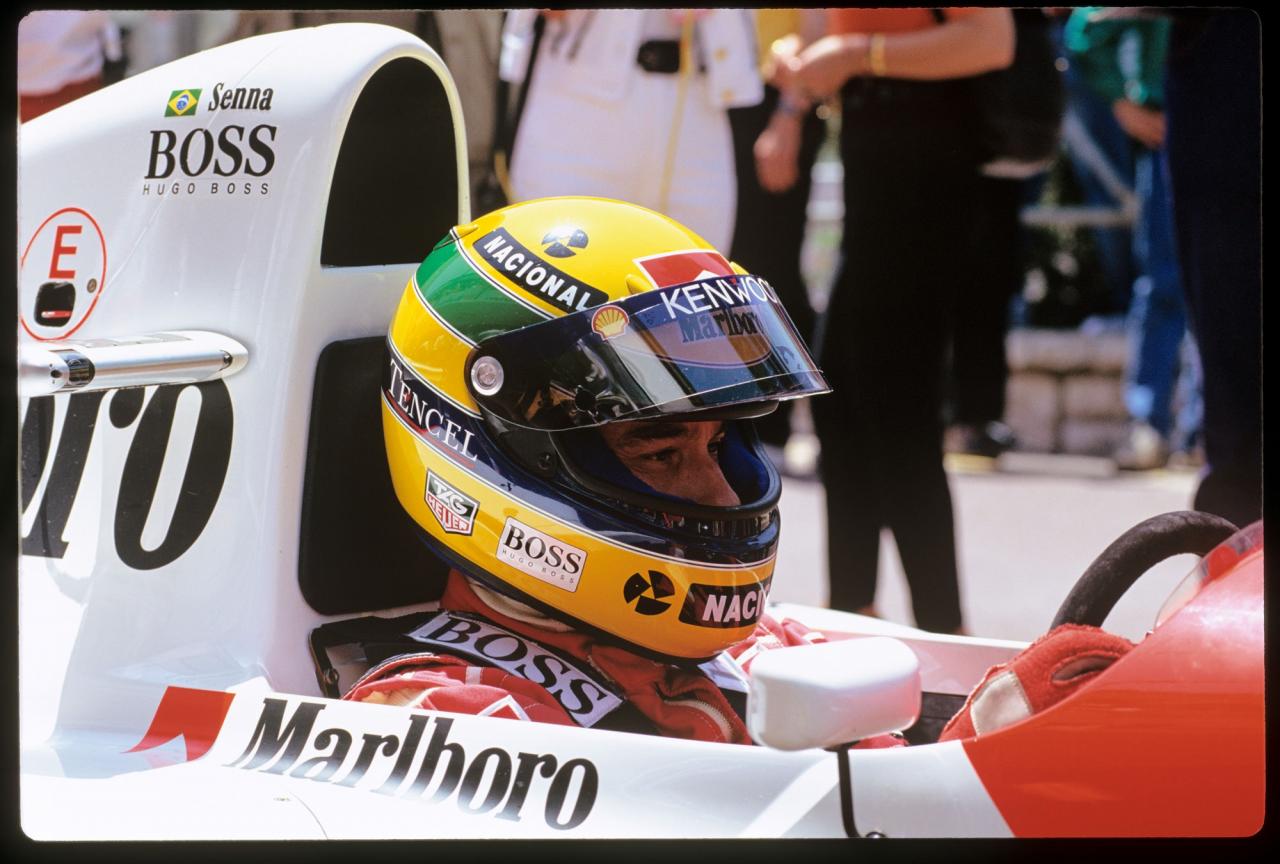 Ayrton Senna at the Monaco Grand Prix